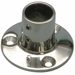 Base tonda 90° Ø 25 mm. in acciaio inox AISI 316 da fusione