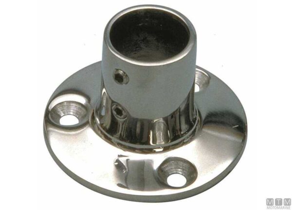 Base tonda 90° Ø 25 mm. in acciaio inox AISI 316 da fusione