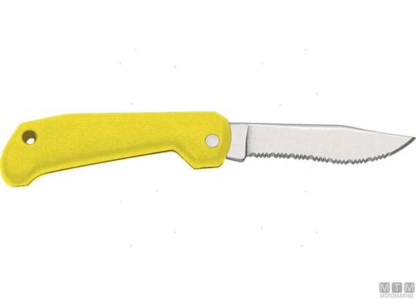 Coltello acciaio inox boat giallo