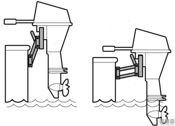 Supporto motore a pantografo fino a 15 HP (2T) - fino a 8 HP (4T) - max 35 kg. - immagine 2