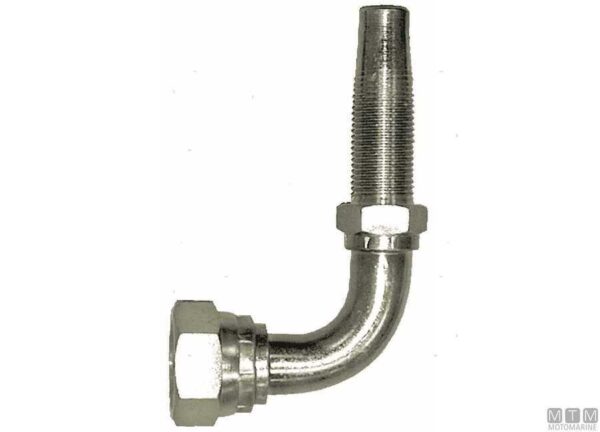 Raccordo recuperabile a 90° 5/16" - R2T/R7 in acciaio al carbonio per tubi R2T/R7