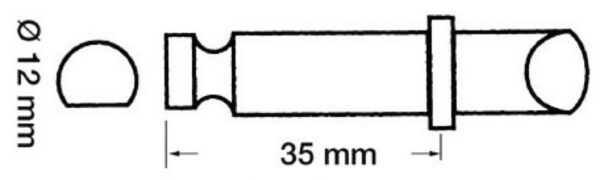 Scalmo ottone cromato per canotti Zodiac - immagine 3