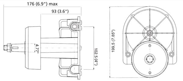 Timoneria T85 standard type Ultraflex coprimozzo nero - immagine 3