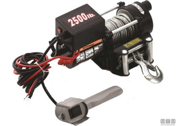 Verricello elettrico per alaggio 1360 kg. 12V con cavo