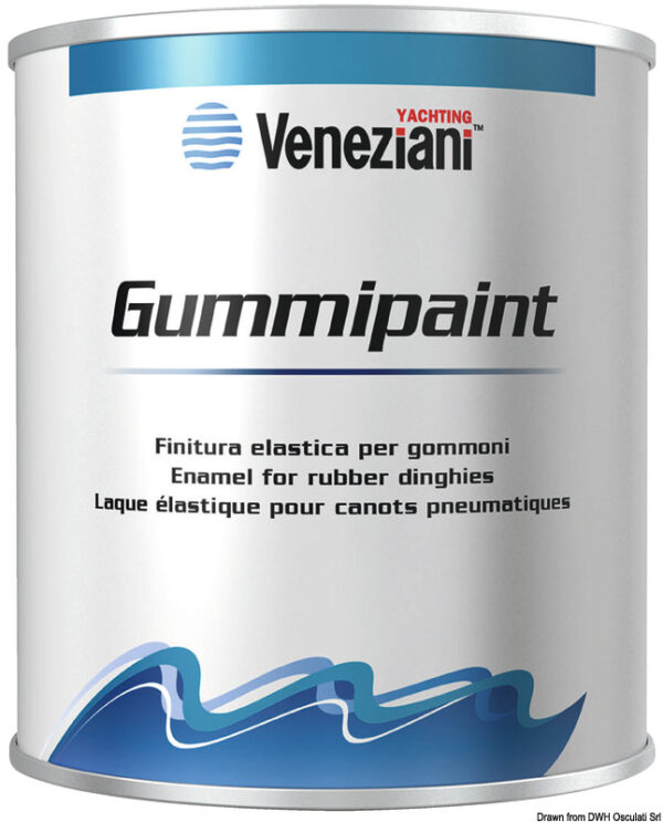 Vernice giallo elastica Gummipaint per gommoni 375 ml.