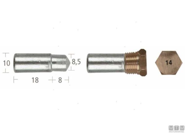 Tappo con barrotto motore Lombardini