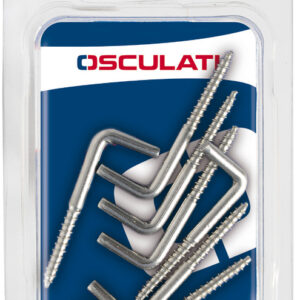 Rampini acciaio inox a vite 47x4 mm. - blister 5 pz.