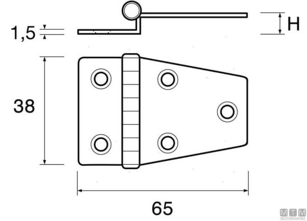 Cerniera offset long - immagine 2