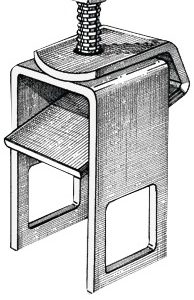 Staffa di fissaggio per rullo - quadro 40 mm. telaio 60x60 mm.