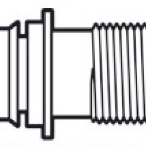 Portagomma diritto Ø 14 mm. per pompa autoclave Europump