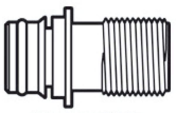 Portagomma diritto Ø 14 mm. per pompa autoclave Europump