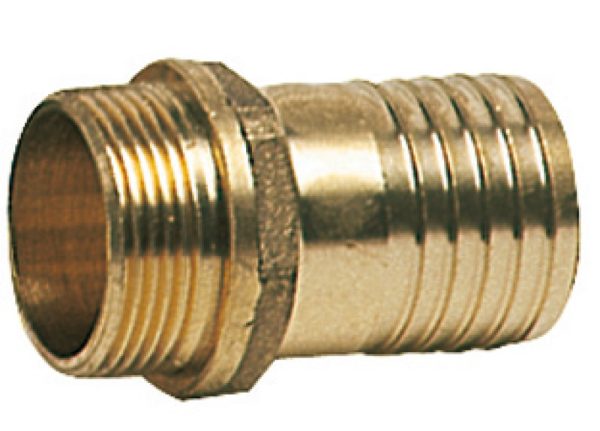 Portagomma maschio in ottone 3/8"x20 mm.