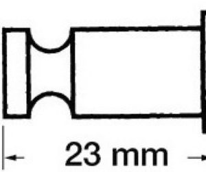 Scalmiere a base per remi in legno per canotti Lomac, Bat, Radial, Nova, Reeves, Axemar, Asso e Nuova Jolly H. 23 mm.